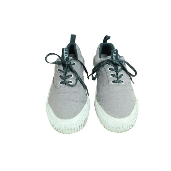 LL Bean Gray Canvas Eco Woods Lace Up Comfort Cushioned Sneaker Shoes Size 8 M - Picture 5 of 9